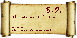 Bánász Ofélia névjegykártya